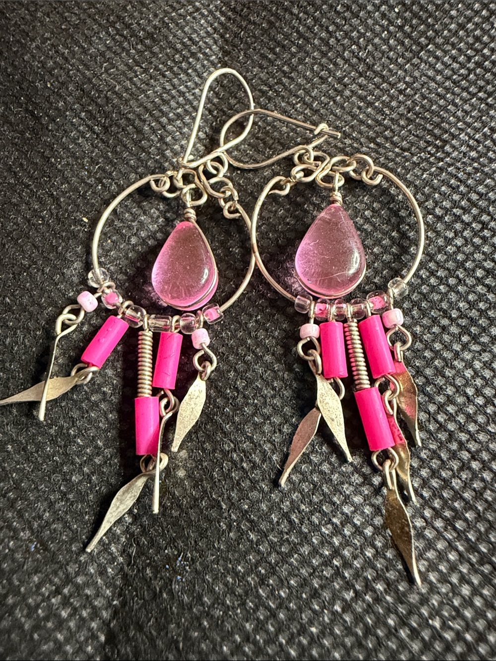 Boho Pink Teardrop Dangle Earrings - Women's Jewelry